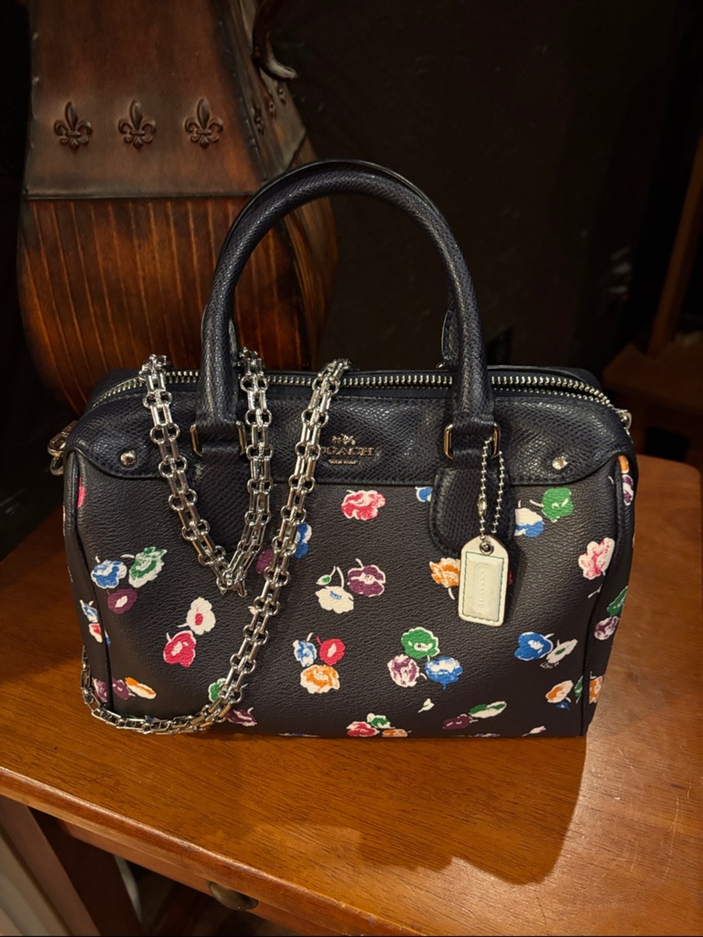 Coach Mini Bennett Satchel in Wildflower Print EUC